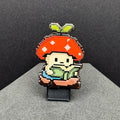Reading Mushroom Enamel Pin – 1.5" (Sproutling Series)