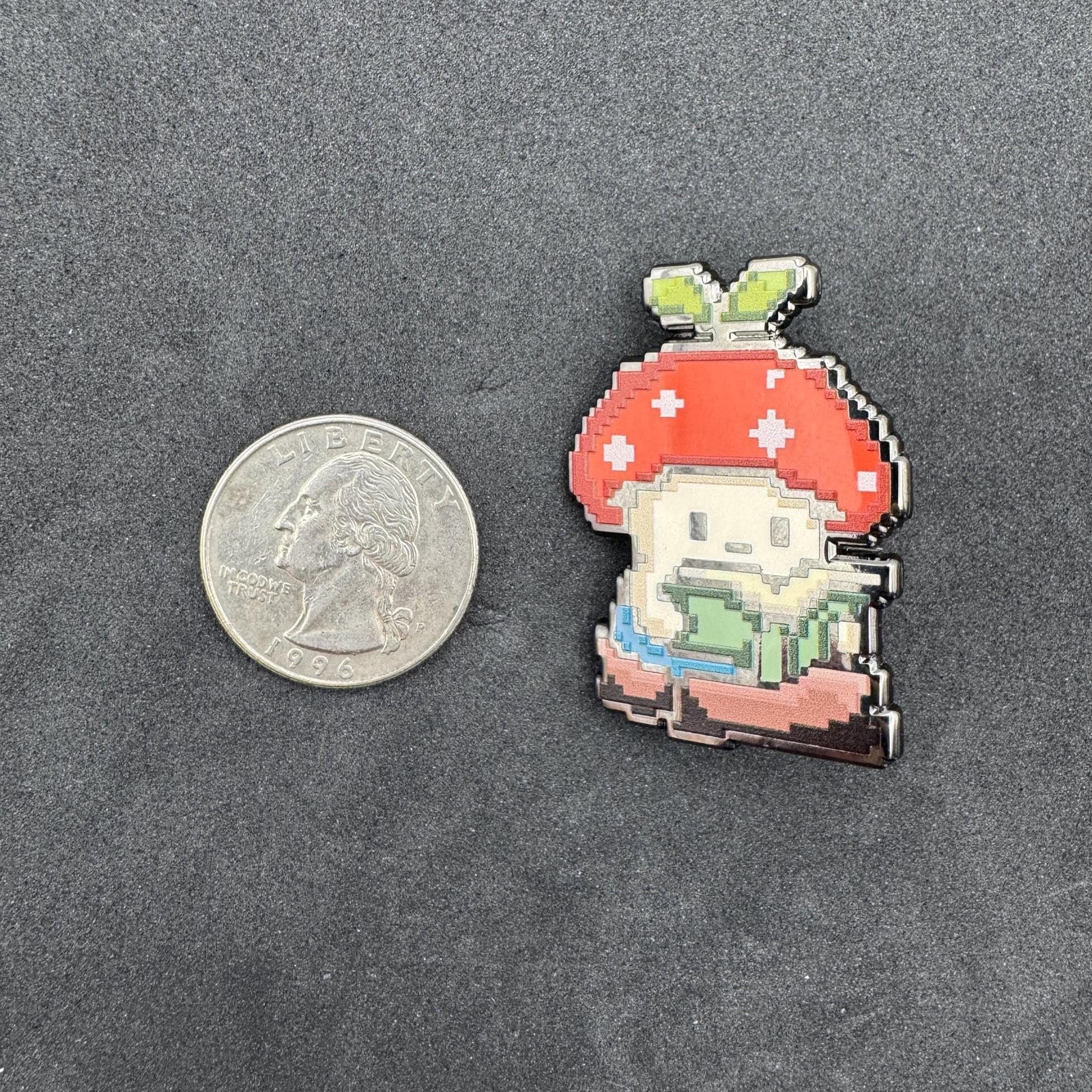 Reading Mushroom Enamel Pin – 1.5" (Sproutling Series)