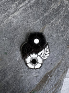 Yin Yang Flowers Enamel Pin - 1.25" (Final Run)
